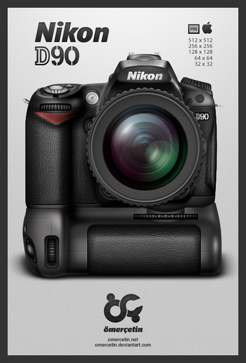 Nikon D90 Icon by omercetin Recopilación de Increíbles iconos de Gadgets