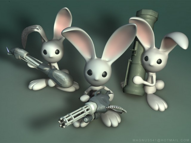 Armed Bunnies 640x480 20 fabulosos wallpapers 3D