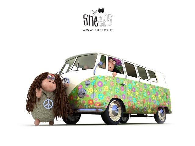 Hippies Sheeps 640x480 20 fabulosos wallpapers 3D