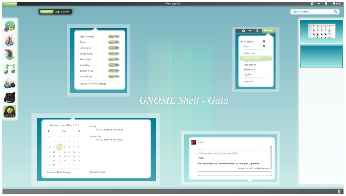 GNOME Shell - Gaia