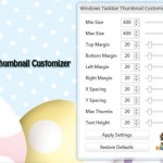 Personaliza el tamaño de los thumbnails en la superbarra de Windows 7 con Windows Taskbar Thumbnail Customizer