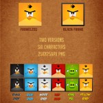 Square Angry Birds Icons: 12 iconos con los personajes de Angry Birds en formato PNG