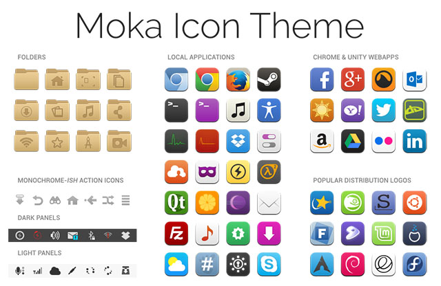 paquetes de iconos para linux