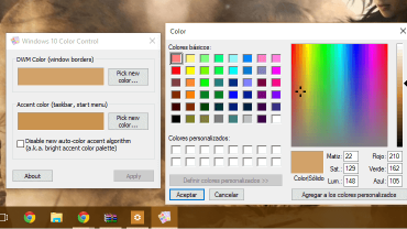 Personalizar colores en Windows 10